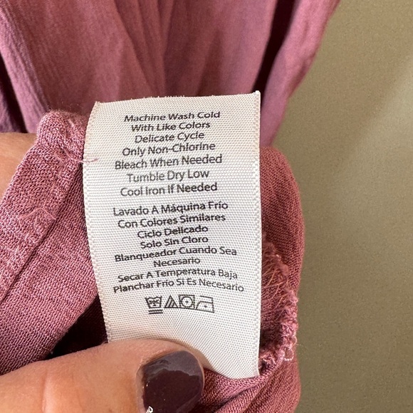 Frye Farmhouse Dress Button Down Pink XL Pockets - Picture 6 of 7